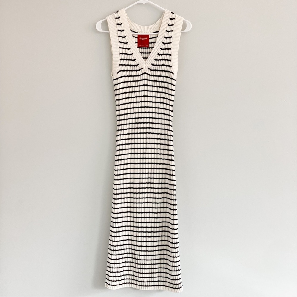 Abercrombie Limited Edition Sweater Vest Midi Striped Dress S